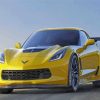 Yellow Corvette Z06 Paint By Numbers