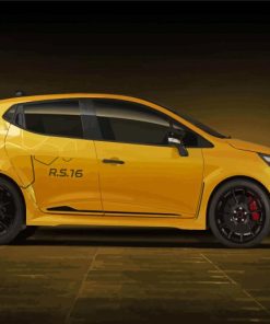 Yellow Renault Clio Sport Paint By Numbers