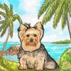 Yorkie On Beach Paint By Numbers
