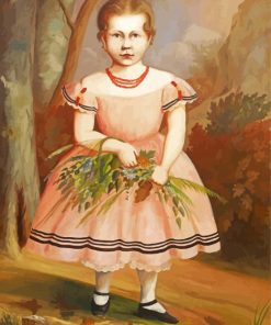 Young Girl In Pink Dress Paint By Numbers