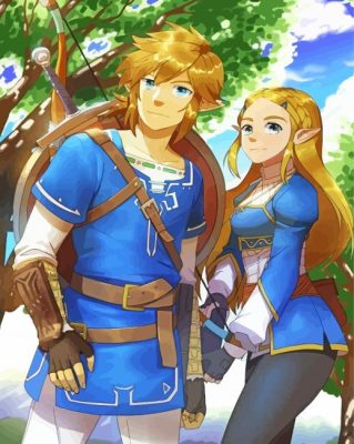 Zelda And Link Paint By Numbers