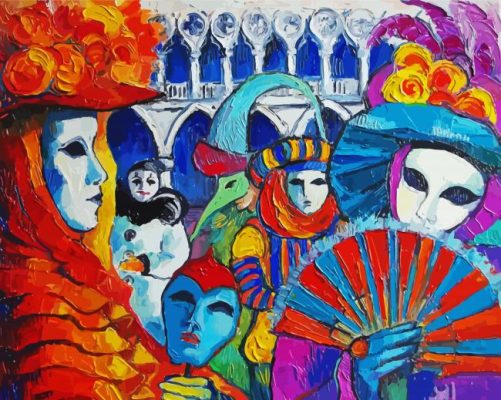 Abstract Carnival Venice Paint By Numbers