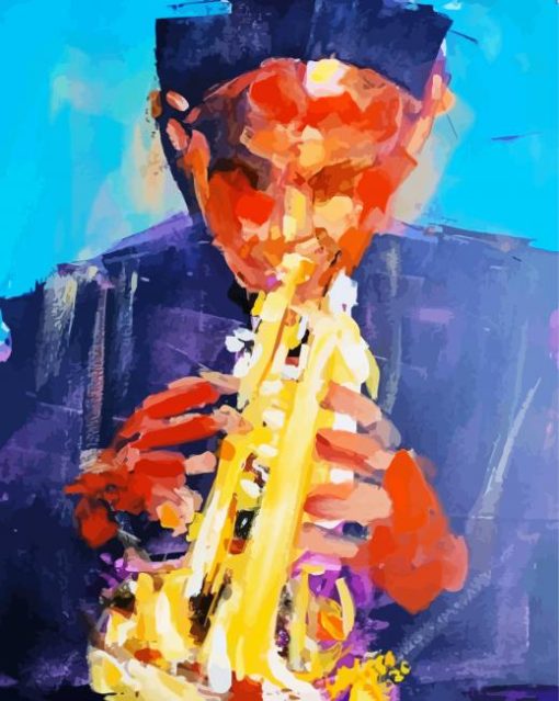 Abstract Horn Player Paint By Numbers