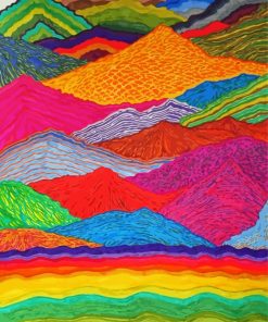Aesthetic Colorful Mountains Paint By Numbers