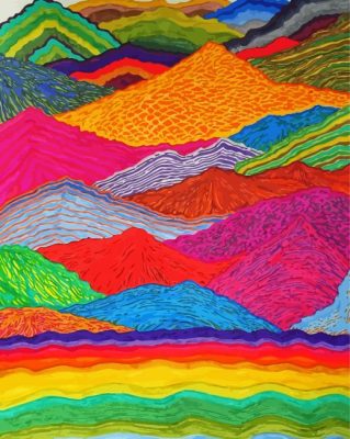 Aesthetic Colorful Mountains Paint By Numbers