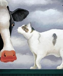 Aesthetic Cow And Cat Paint By Numbers