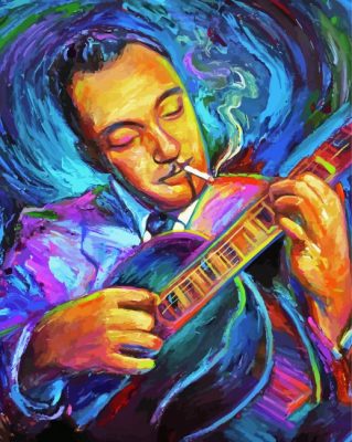 Aesthetic Django Reinhardt Art Paint By Numbers