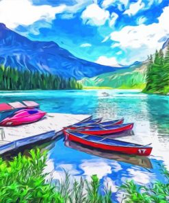 Asethetic Emerald Lake Art Paint By Numbers