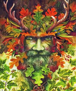 Aesthetic Green Man Paint By Numbers