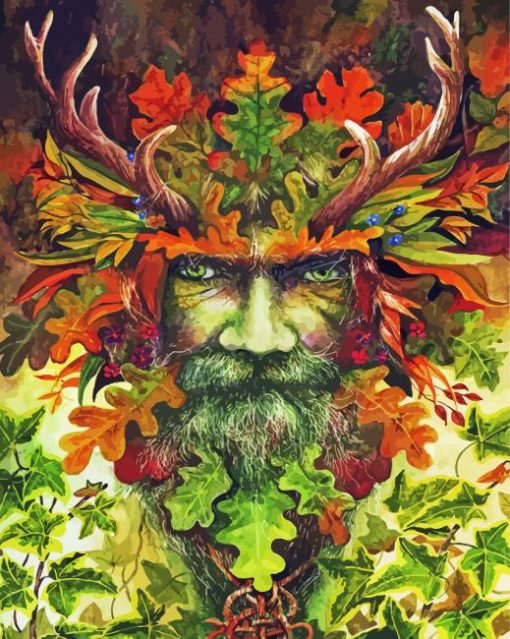 Aesthetic Green Man Paint By Numbers