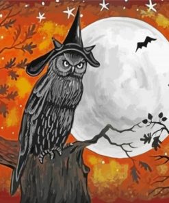 Aesthetic Halloween Owl Paint By Numbers