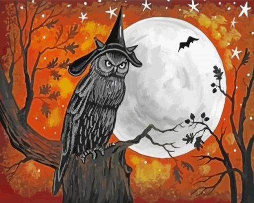 Aesthetic Halloween Owl Paint By Numbers