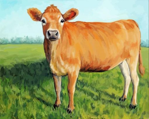 Aesthetic Jersey Cow Paint By Numbers