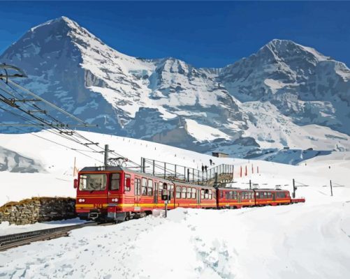 Aesthetic Jungfrau Train Paint By Numbers