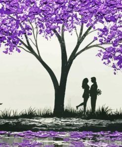 Aesthetic Purple Tree Paint By Numbers