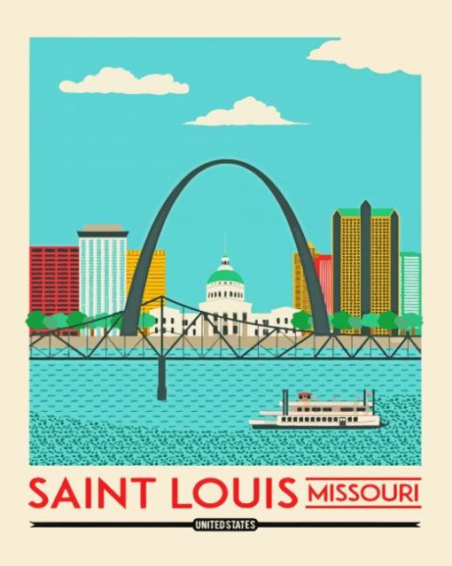 Aesthetic St Louis Mo Paint By Numbers