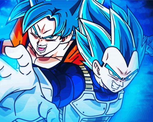 Aesthetic Vegeta And Goku Paint By Numbers