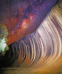 Aesthetic Wave Rock At Night Paint By Numbers