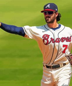Aesthetic Dansby Swanson Illustration Paint By Numbers