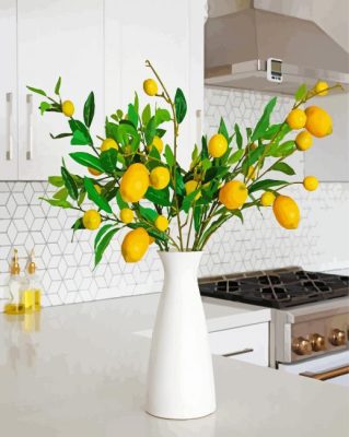 Aesthetic Lemons In Vase Paint By Numbers