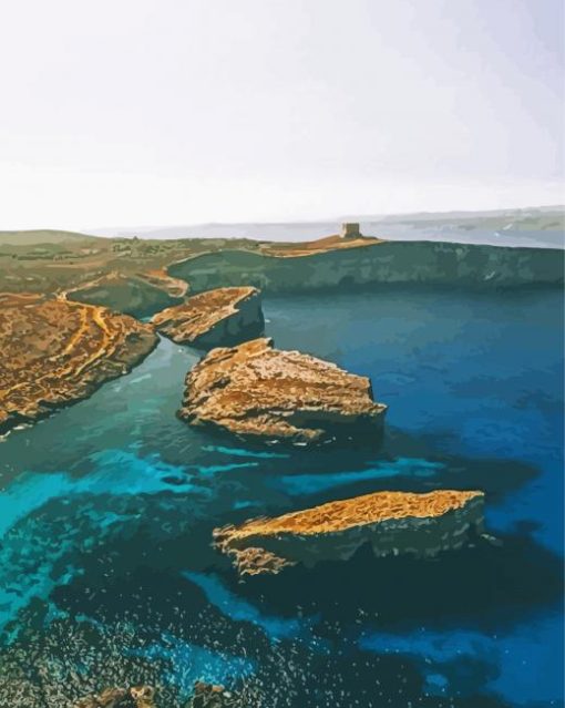 Amazing Comino Island Paint By Numbers