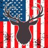 American Deer Flag Paint By Numbers