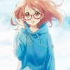 Anime Girl With Glasses Paint By Numbers