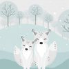 Baby Arctic Foxes Art Paint By Numbers