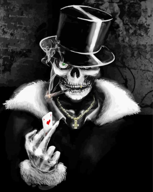 Baron Samedi Smoking Cigarette Paint By Numbers