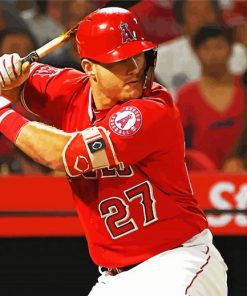 Baseball Player Mike Trout Paint By Numbers