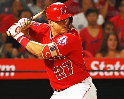 Baseball Player Mike Trout Paint By Numbers