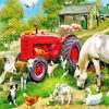 Beautiful Farm With Animals Paint By Numbers