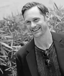 Black And White Alexander Skarsgard Paint By Numbers