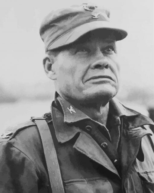 Black And White Chesty Puller Paint By Numbers