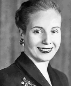 Black And White Eva Peron Paint By Numbers