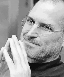 Black And White Steve Jobs Paint By Numbers