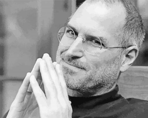 Black And White Steve Jobs Paint By Numbers