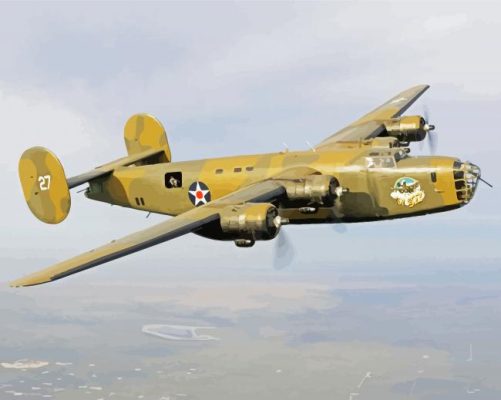 Bomber B 24 Liberator Paint By Numbers