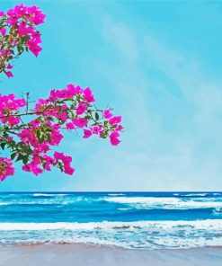 Bougainvillea And Beach Paint By Numbers