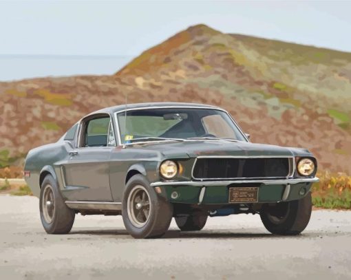 Bullitt Mustang Paint By Numbers