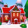 Christmas Snowy Gingerbread House Paint By Numbers