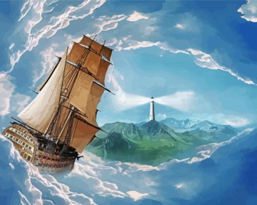 Clouds Schooner Paint By Numbers