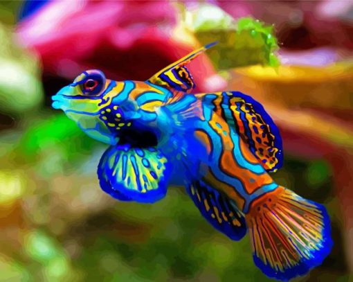 Colorful Elegant Fish Paint By Numbers