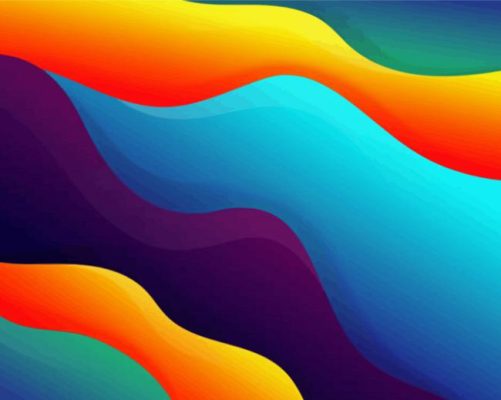 Colorful Waves Paint By Numbers