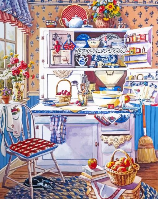 Cool Vintage Kitchen Paint By Numbers