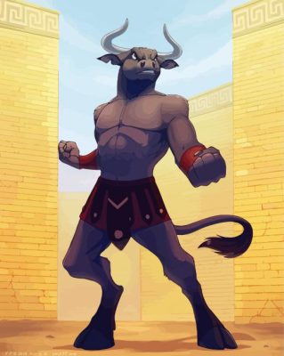 Cool Minotaur Paint By Numbers