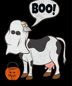 Cute Halloween Cow Paint By Numbers