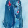 Demoness Blue Girl Paint By Numbers