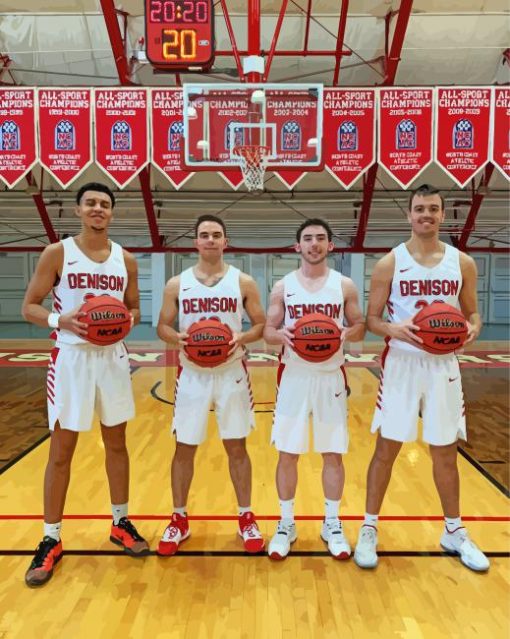 Denison University Basketball Team Paint By Numbers