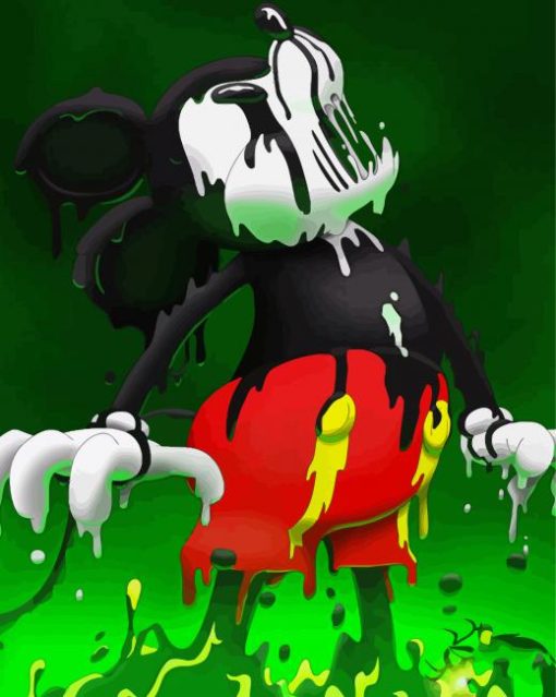Drippy Mickey Mouse Paint By Numbers